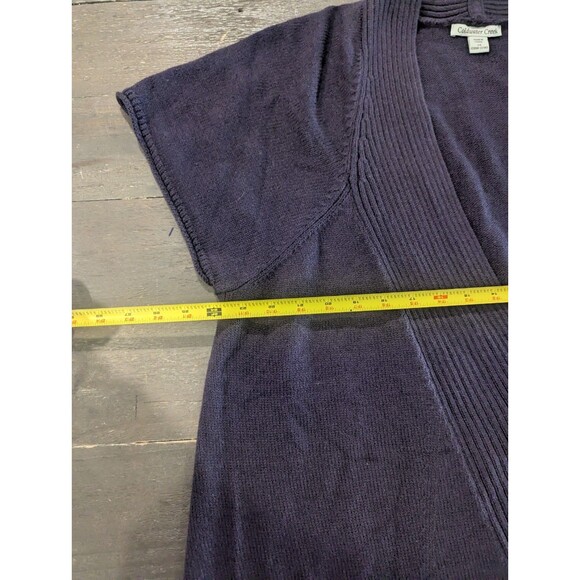 Coldwater Creek 2x 20-22 V-neck 3 Button With Cap Sleeve Vest Deep Purple - Picture 6 of 9